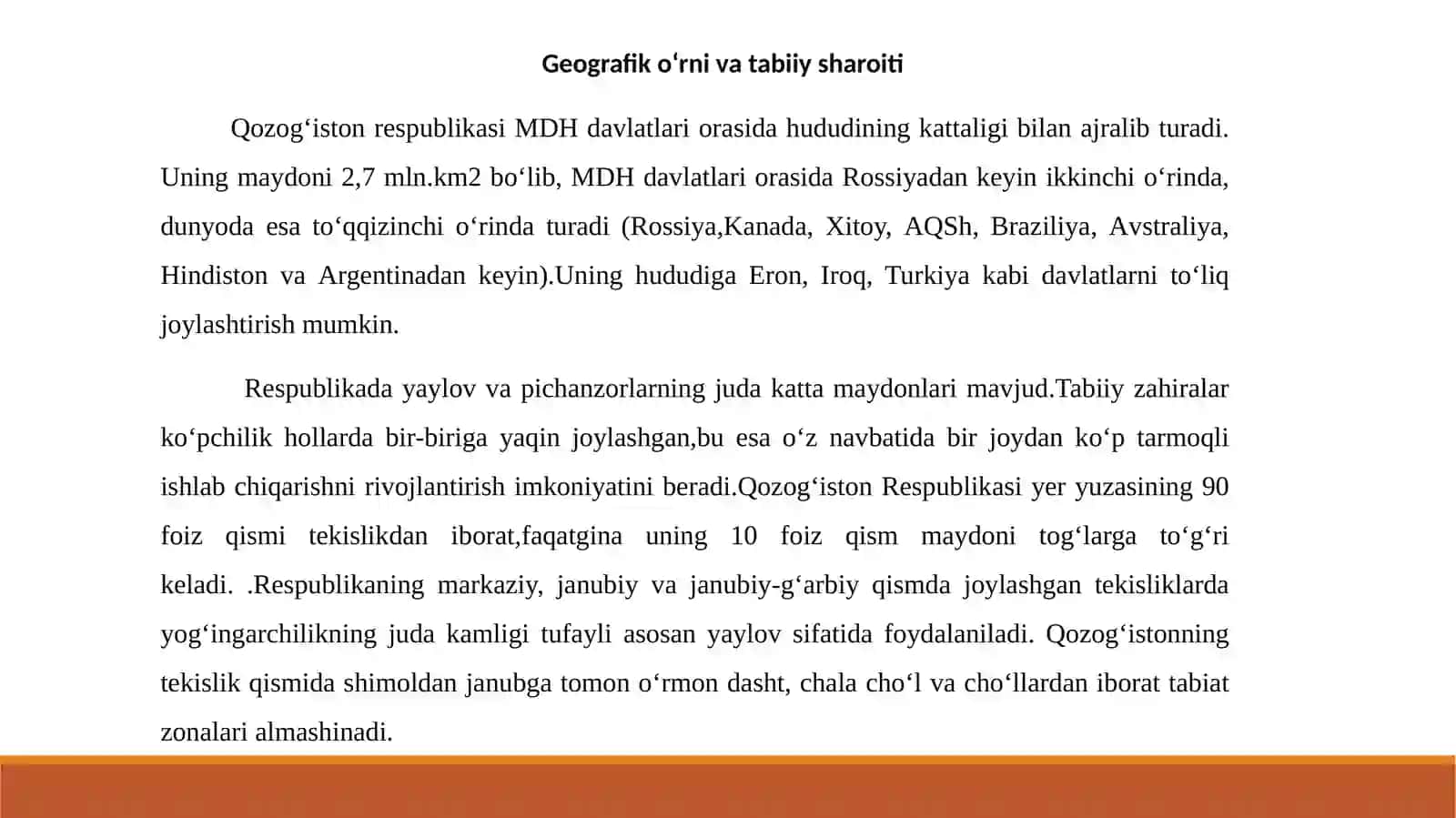 Qozog’iston Respublikasiga iqtisodiy geografik tavsif 4