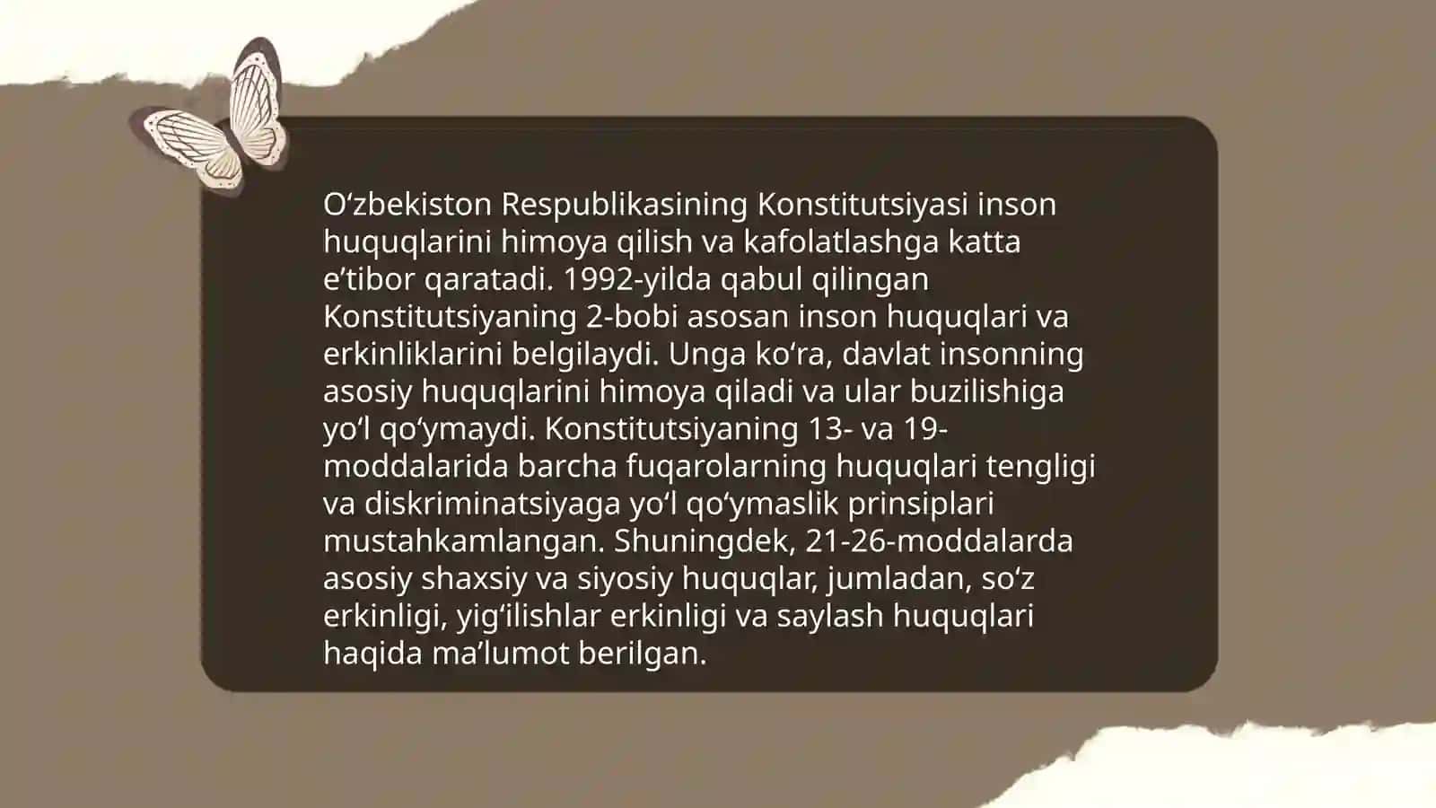 O'zbekistonda inson haq-huquqlari va erkinliklari kafolatining yaratilishi 4