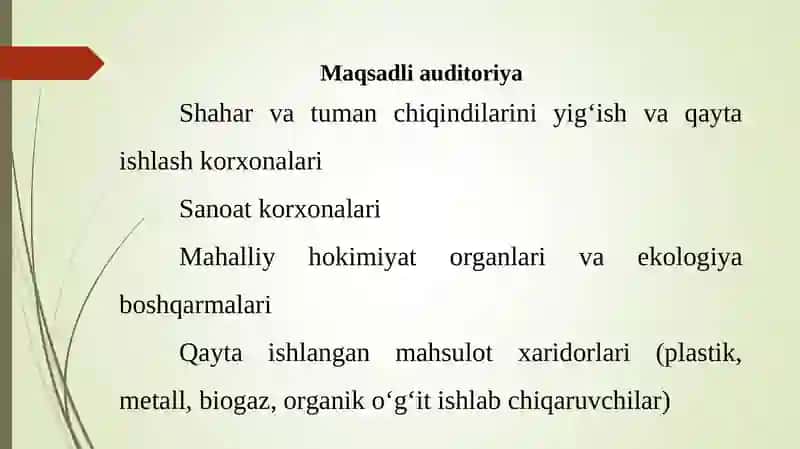 Chiqindilarni qayta ishlash va energiya tejamkor texnologiyalarni joriy etish 4
