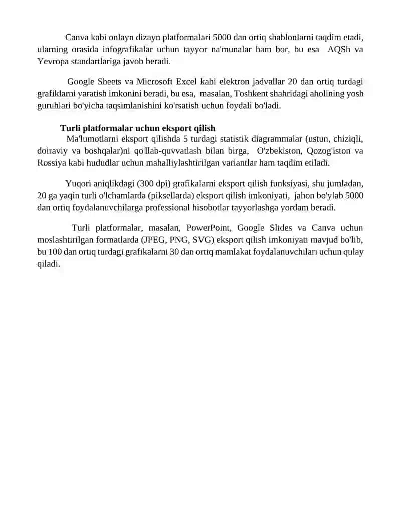 Raqamli tehnologiyalar yordamida statistik malumotlarni shaknlantirish (infografika yaratish) 4