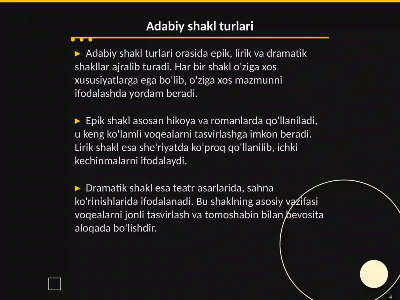 Adabiy asarda shakl va mazmun munosabati 4