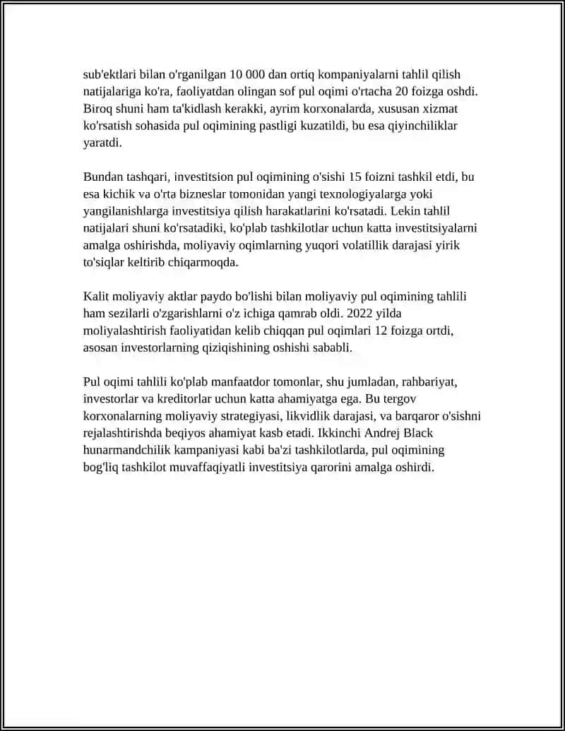 INVESTITSION FAOLIYATDAGI PUL OQIMLARI TAXLILI 4