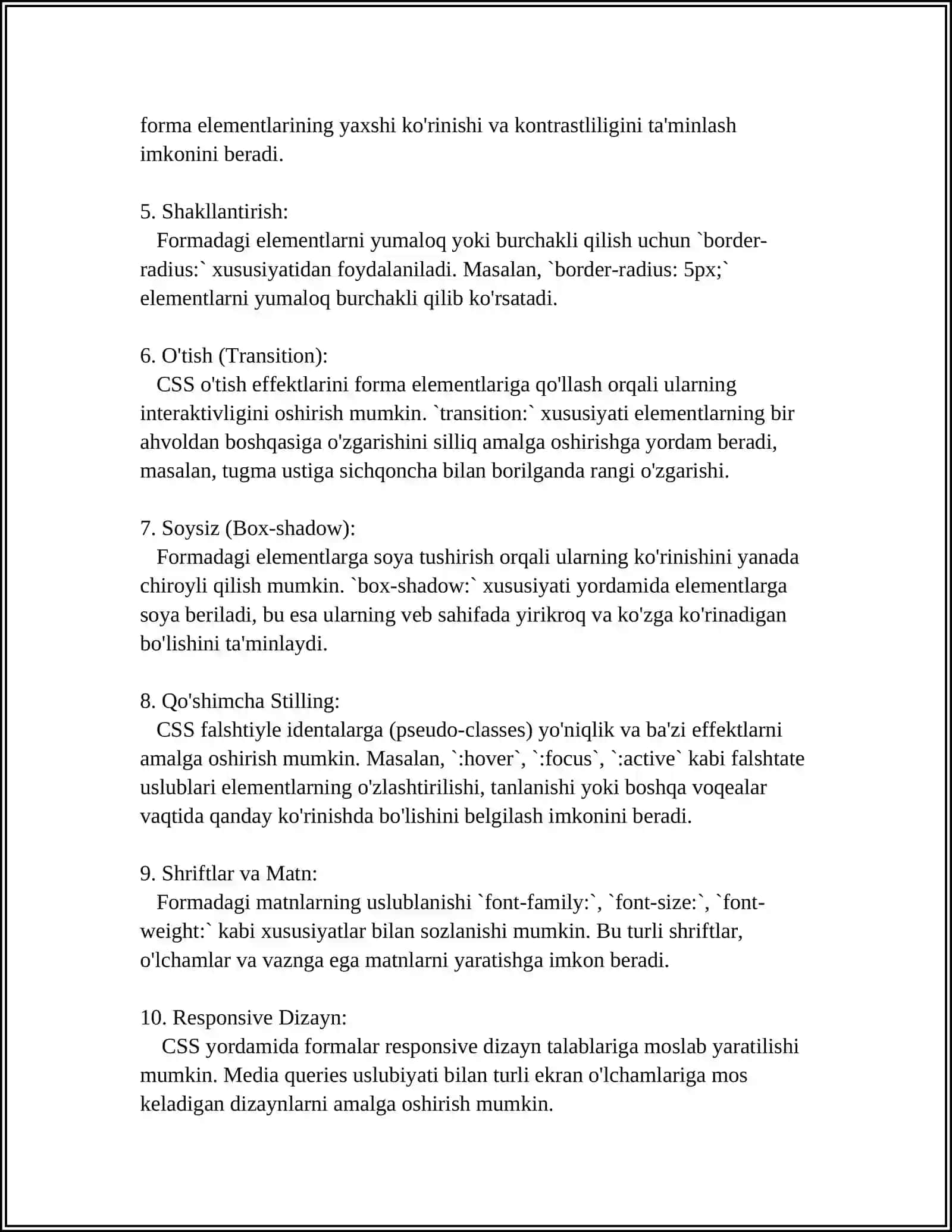 CSS FORMS 4