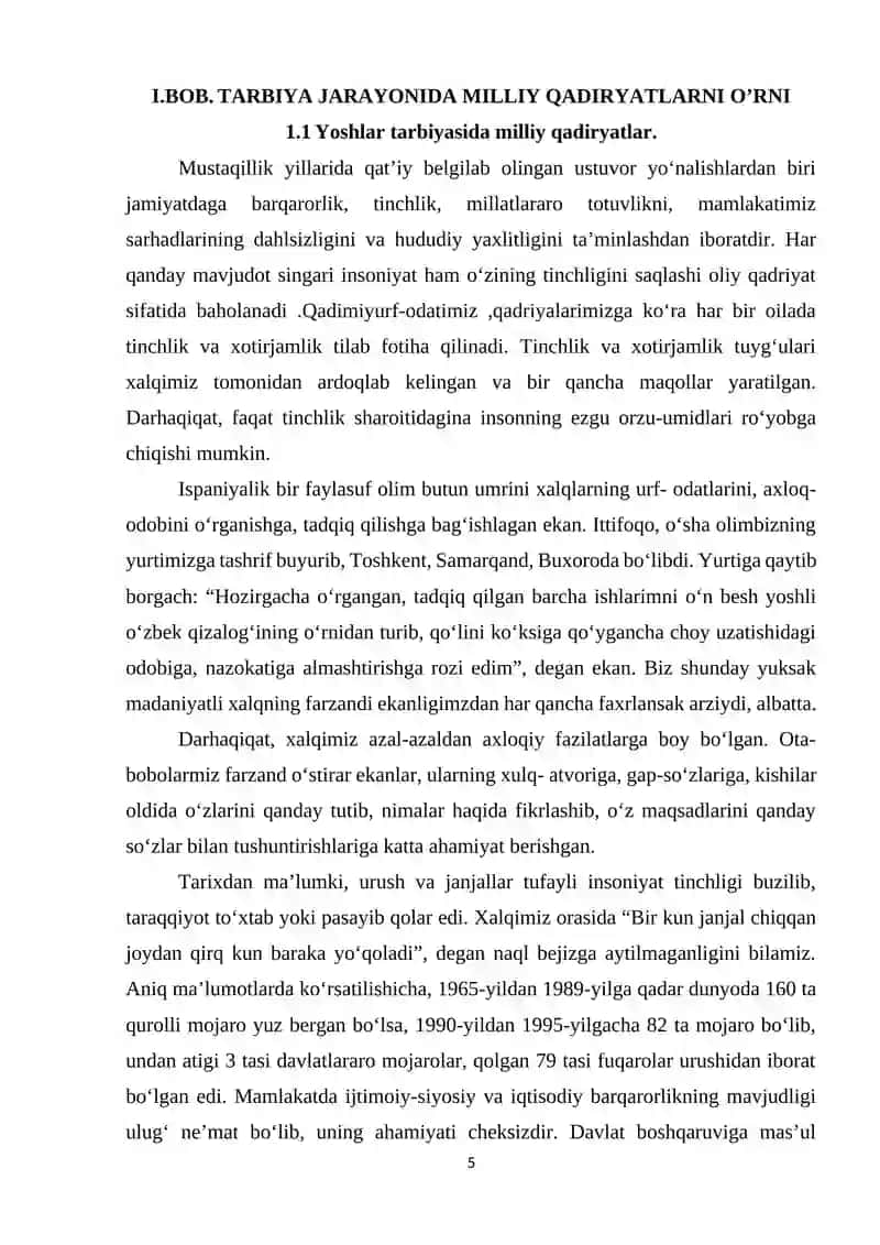 TARBIYAVIY TADBIRLARNING AMALGA OSHIRISHDA MILLIY QADRIYATLAR O'RNI 4