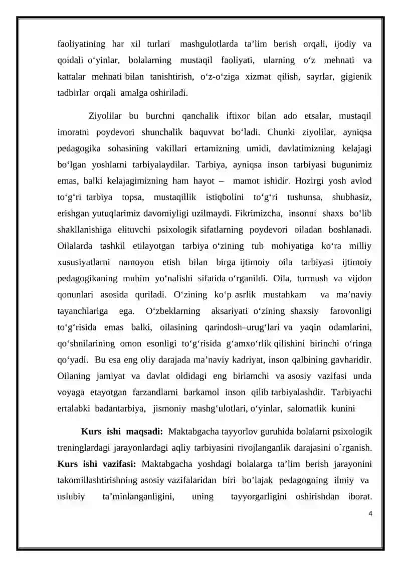 Maktabgacha ta`lim muassasalarida tayyorlov guruhi bolalarining aqliy rivojlanishida psixologik treninglardan foydalanish 4