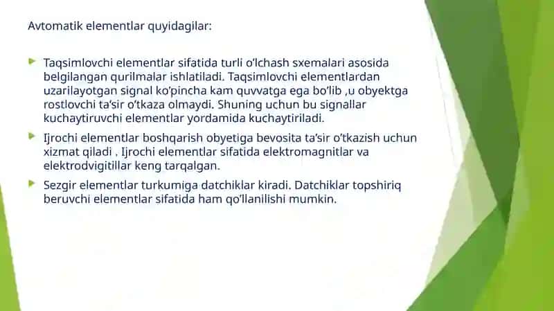 Avtomatik boshqarish nazariyasi 4