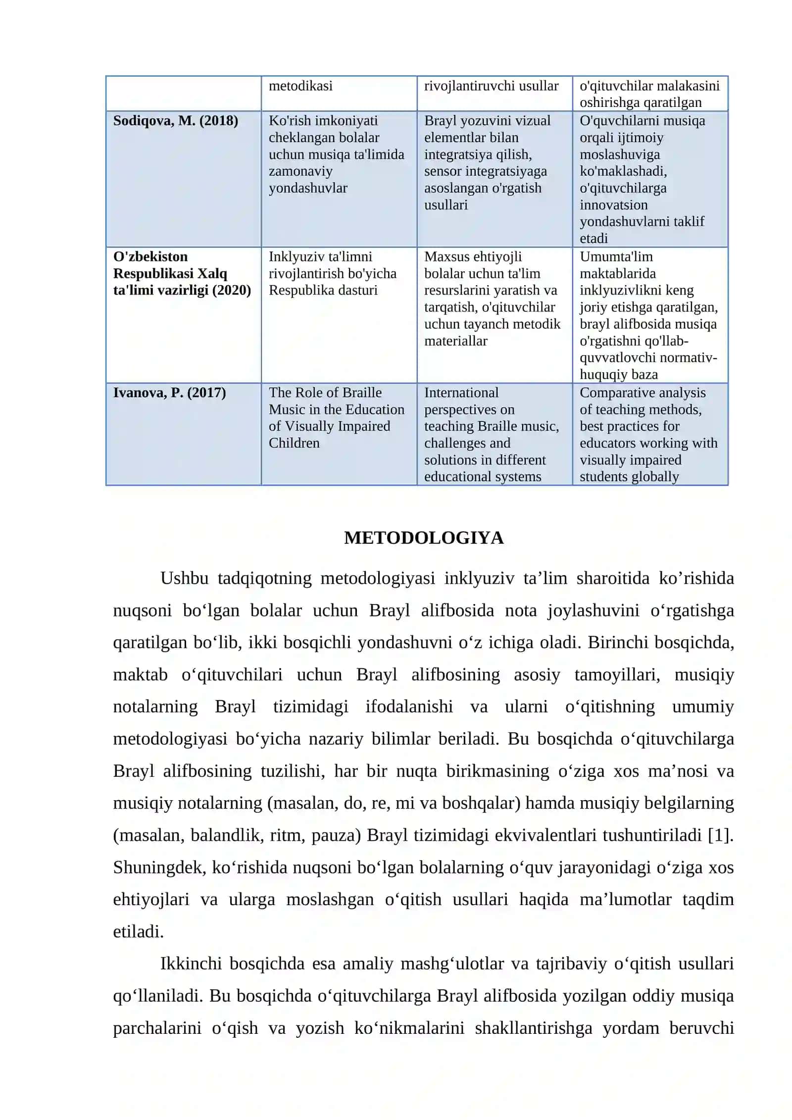 KO’RISHIDA NUQSONI BOR BOLALAR UCHUN BRAYIL ALIFBOSIDA NOTALAR JOYLASHUVINI O’RGATISH 4