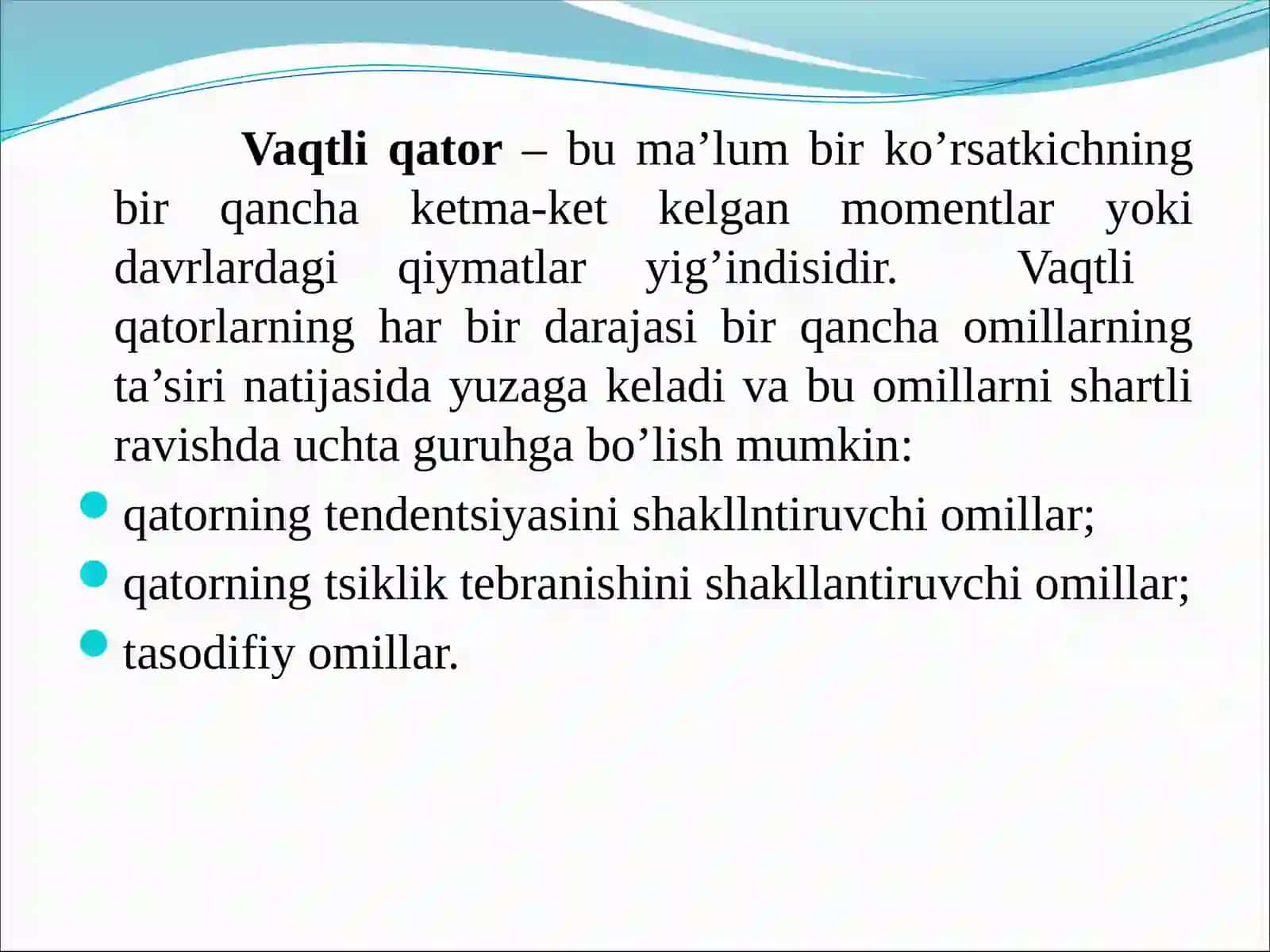 Vaqtliqatorlarning asosiy unsurlari 4