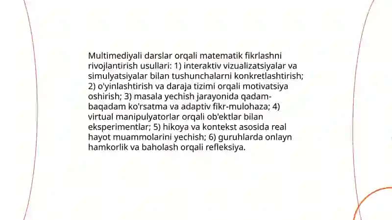 Bolalarning matematik rivojlanishidagi madellashtirish usullari 4