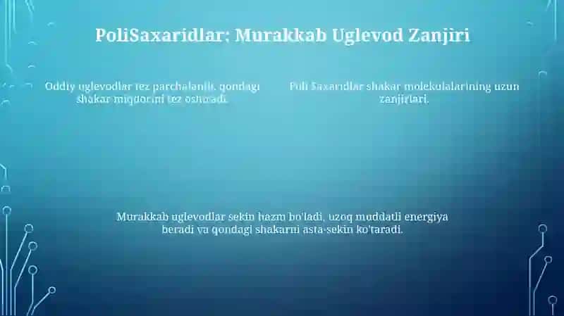 Oddiy va murakkab uglevodlarning óxshash va farqli jihatlari 4