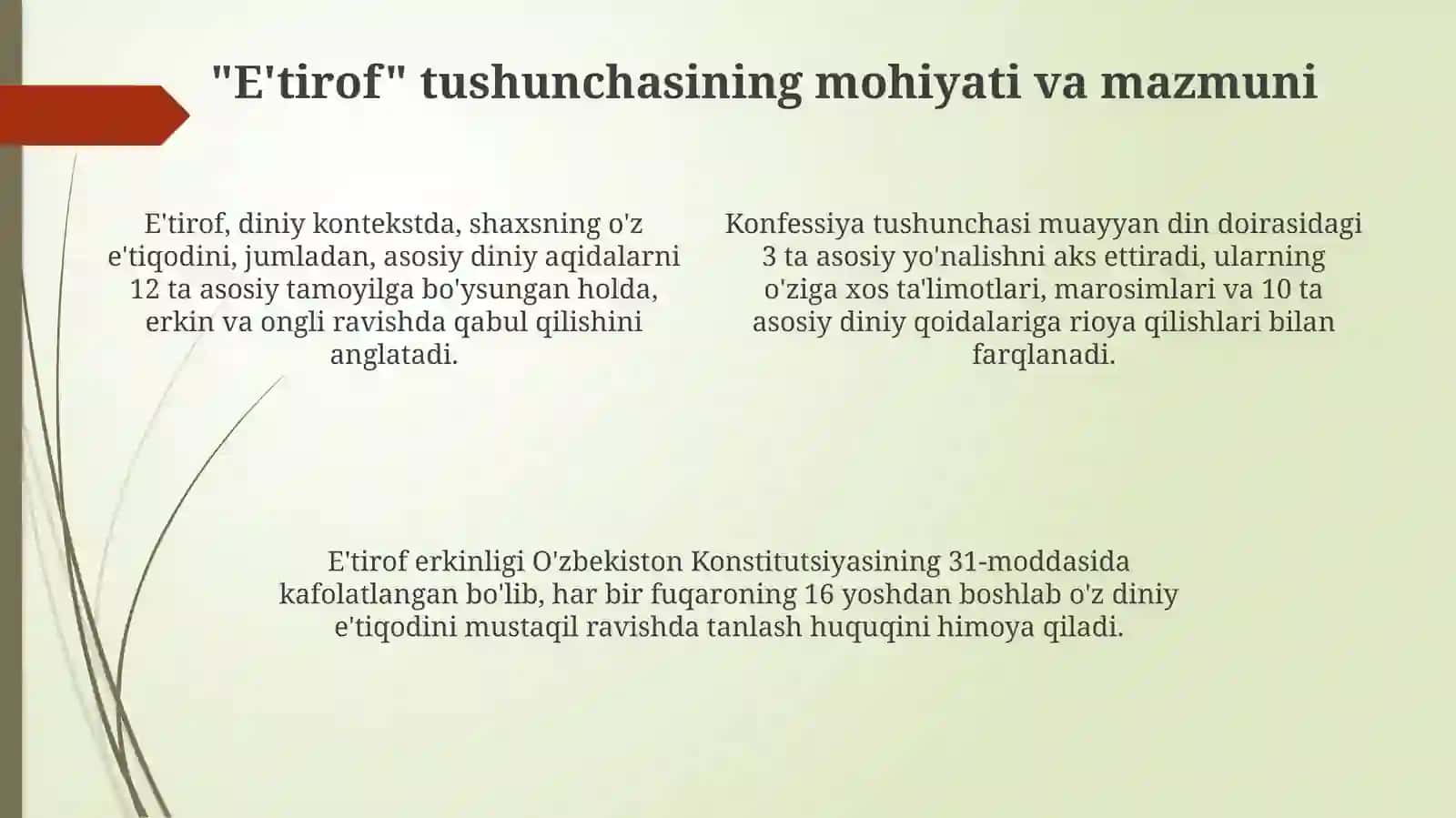 Diniy konfessiyalar tasnifi va faoliyati 4