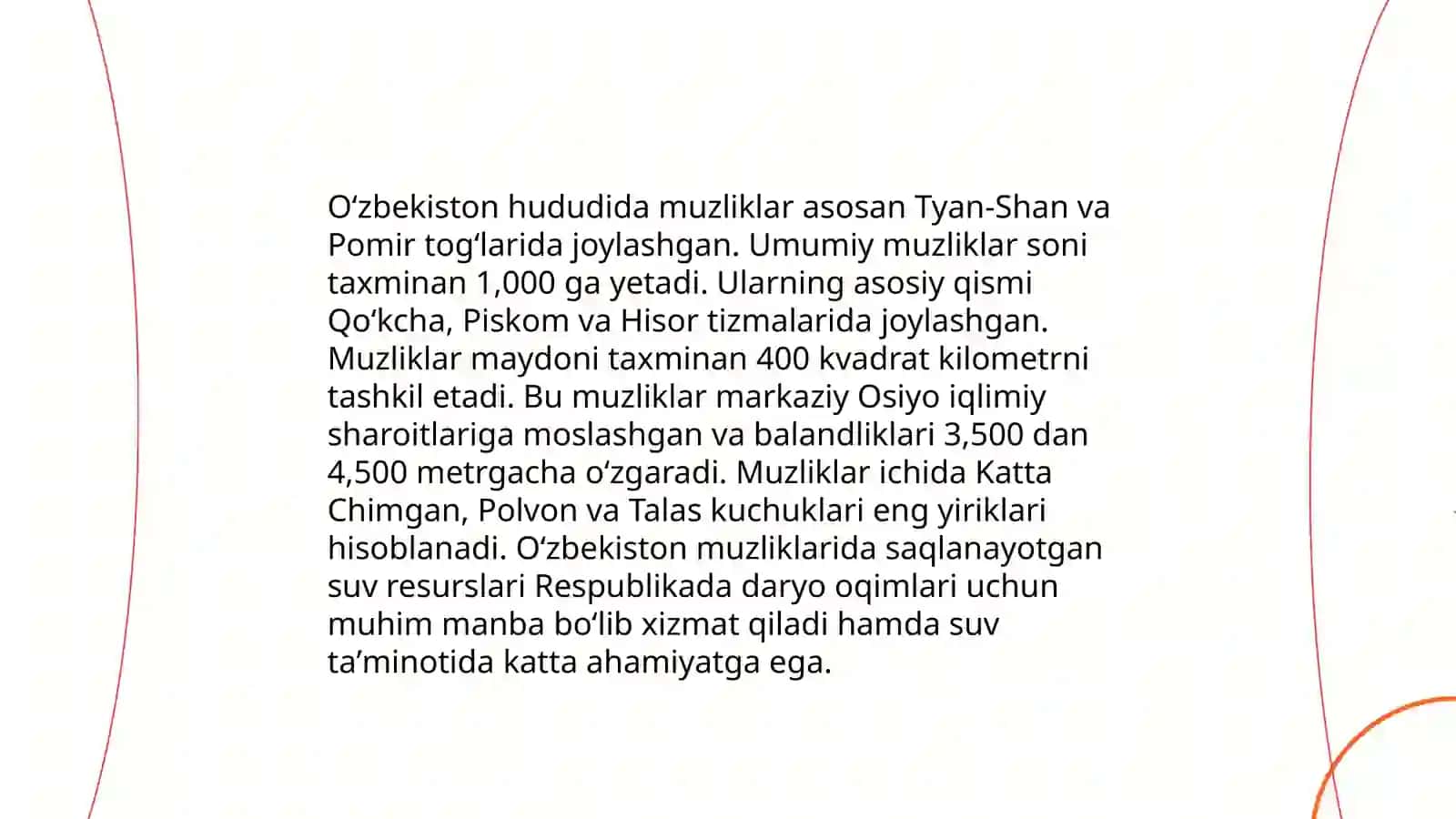 O'zbekiston muzliklari va ularning ahamiyati 4