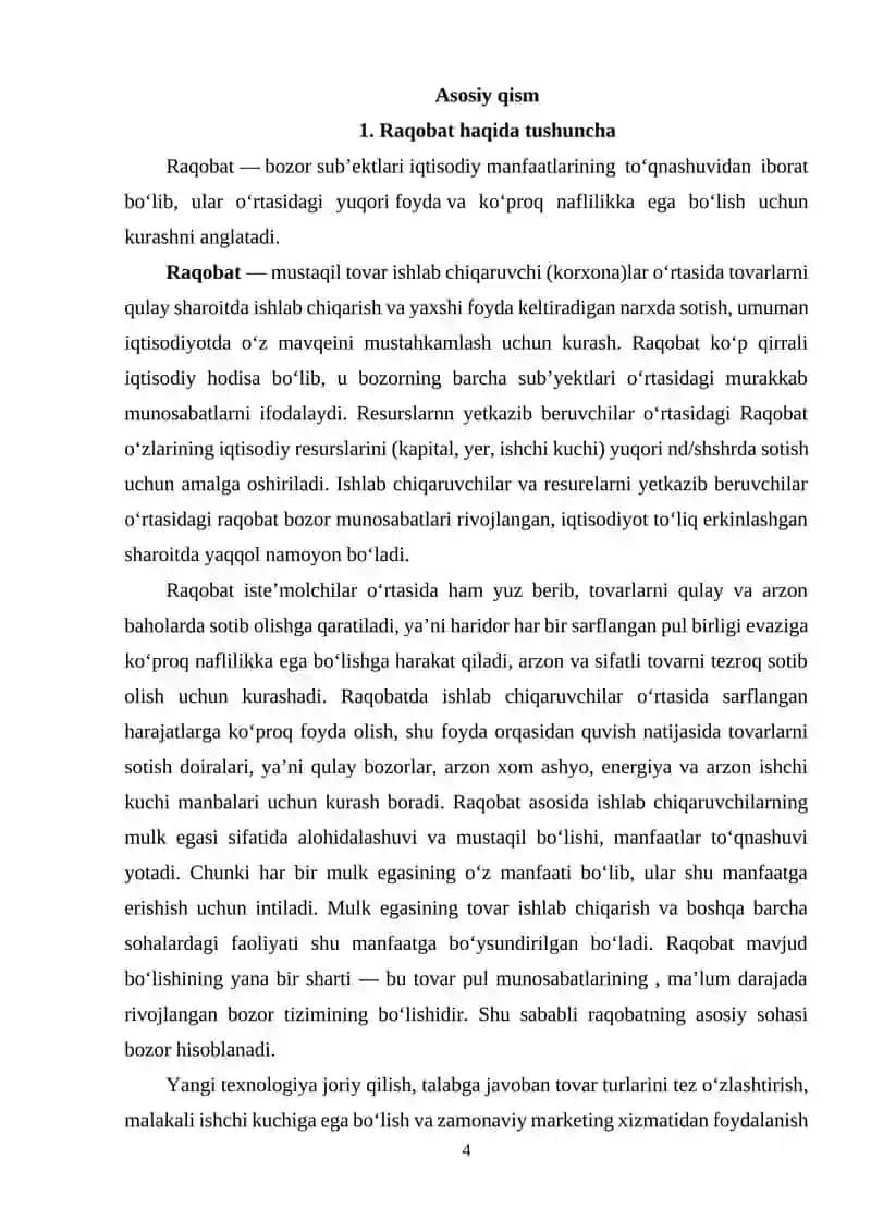 Raqobatning mohiyati va obyektiv asoslari 4
