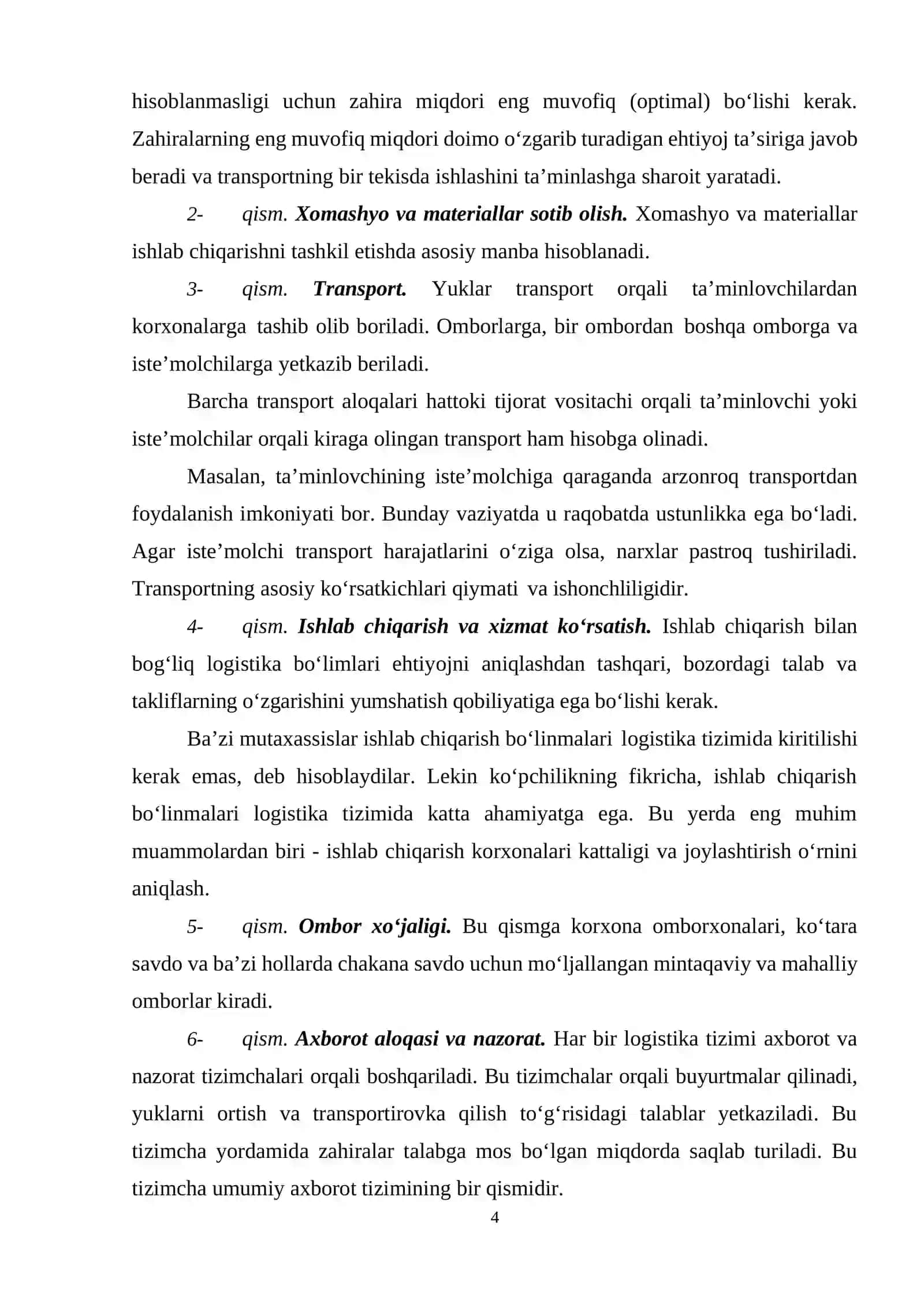 Logistika tizimida mahsulotining asosiy kanallari va vositachilari 4
