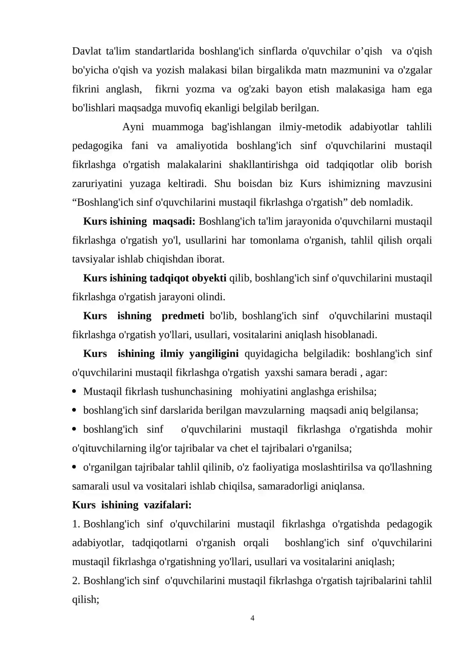 Badiiy asarlar asosida boshlang‘ich sinf o‘quvchilarini mustaqil fikrlashga o‘rgatish metodikasi 4