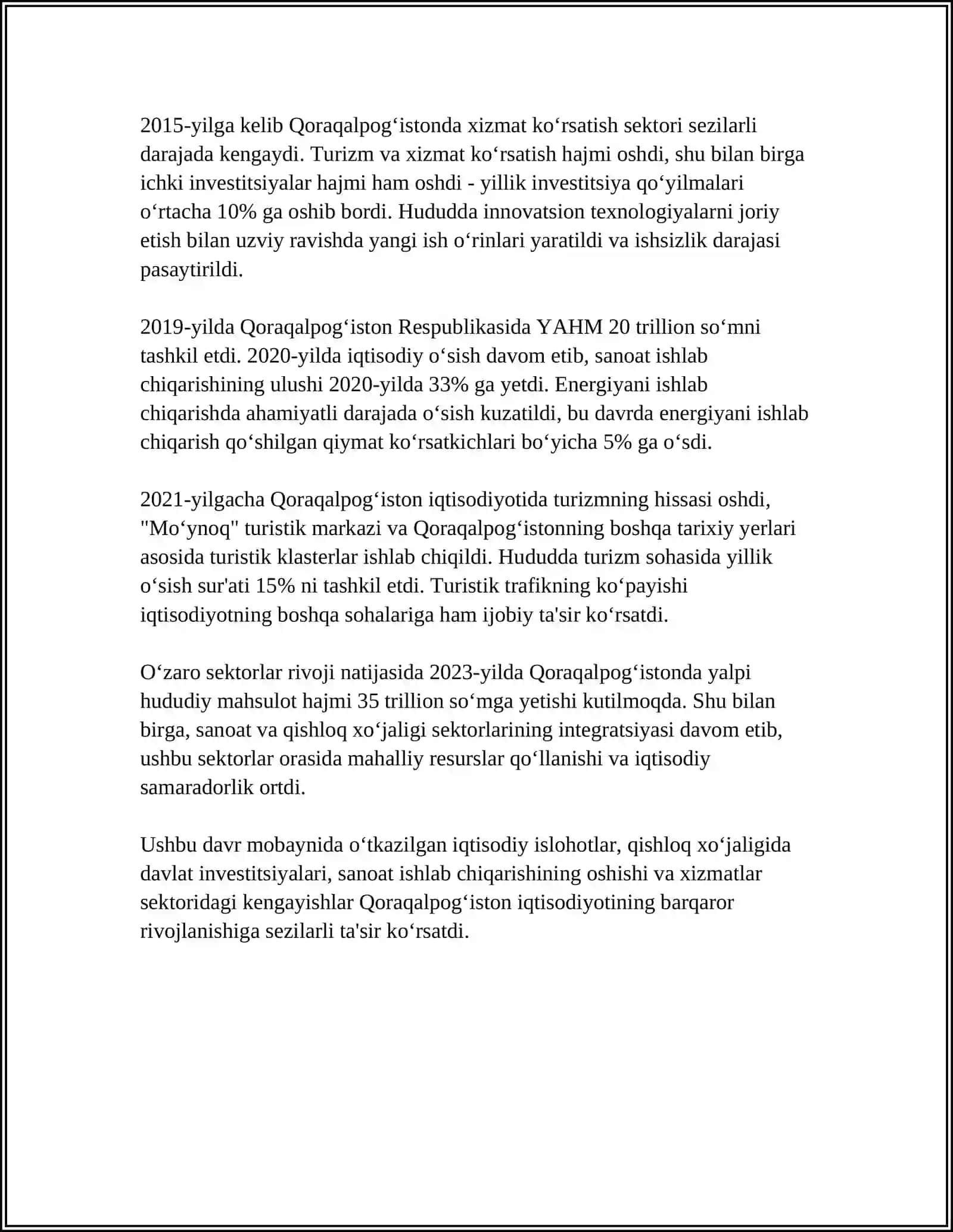 MUSTAQILLIK YILLARIDA QORAQALPOG‘ISTON RESPUBLIKASI 2024-2025-o'quv yili 4