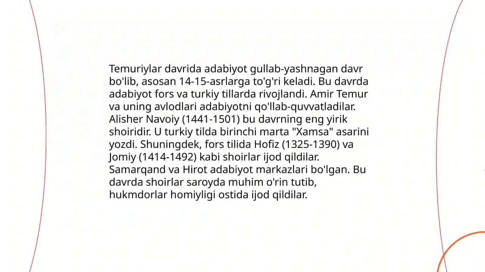 Temuriylar davrida maʼnaviy maʼrifiy yuksalish 4
