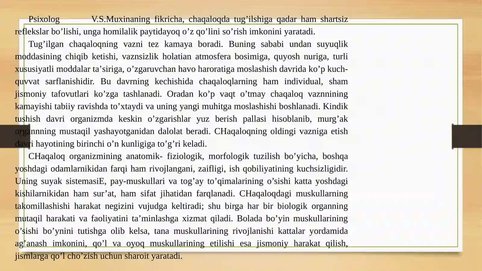 HimmatovaMalikaning rivojlanish psixologiyasidan mustaqil ishi 4