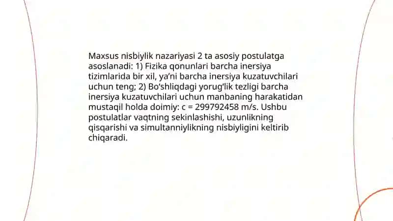 Nisbiylik nazarayasi elementlari 4