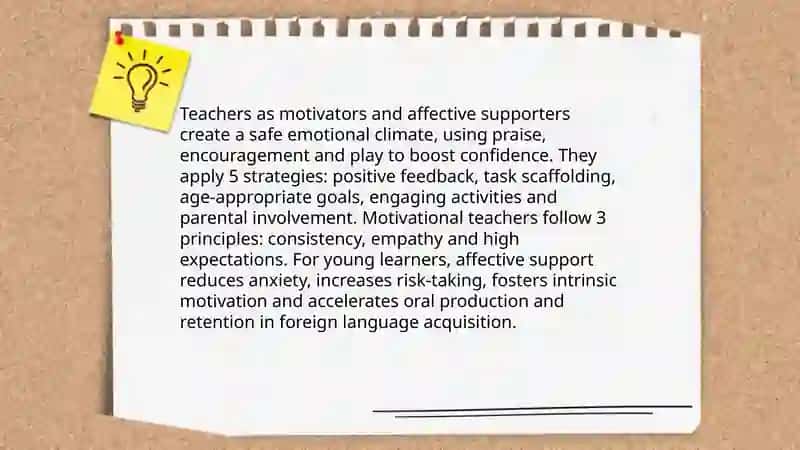 The role of teacher in teaching foreign language to the children 4