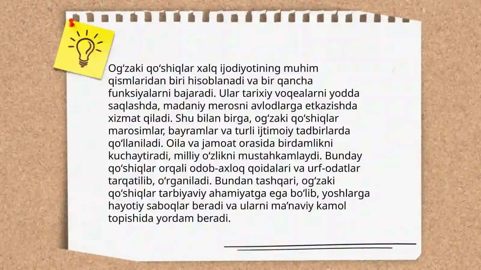 Xalq ogʻzaki qoʻshiqlari mavzusida taqdimot 4