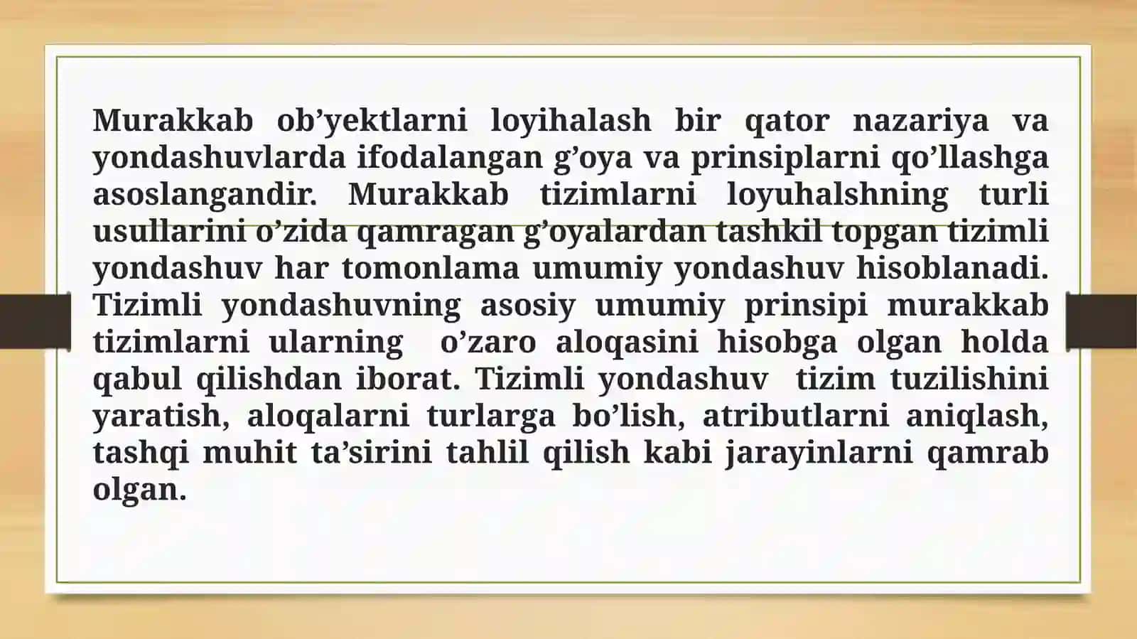 Zamonaviy avtomatlashtirilgan loyihalash tizimlari 4