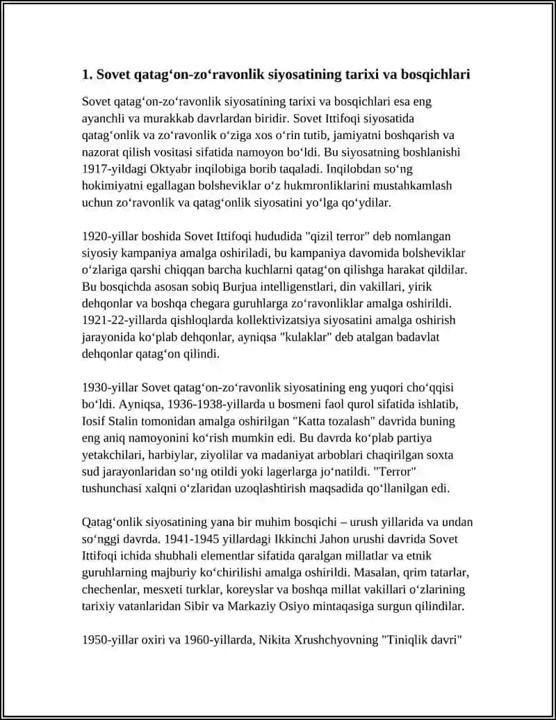 SOVETLARNING QATAG‘ON-ZO‘RAVONLIK SIYOSATI VA UNING MOHIYATI 4