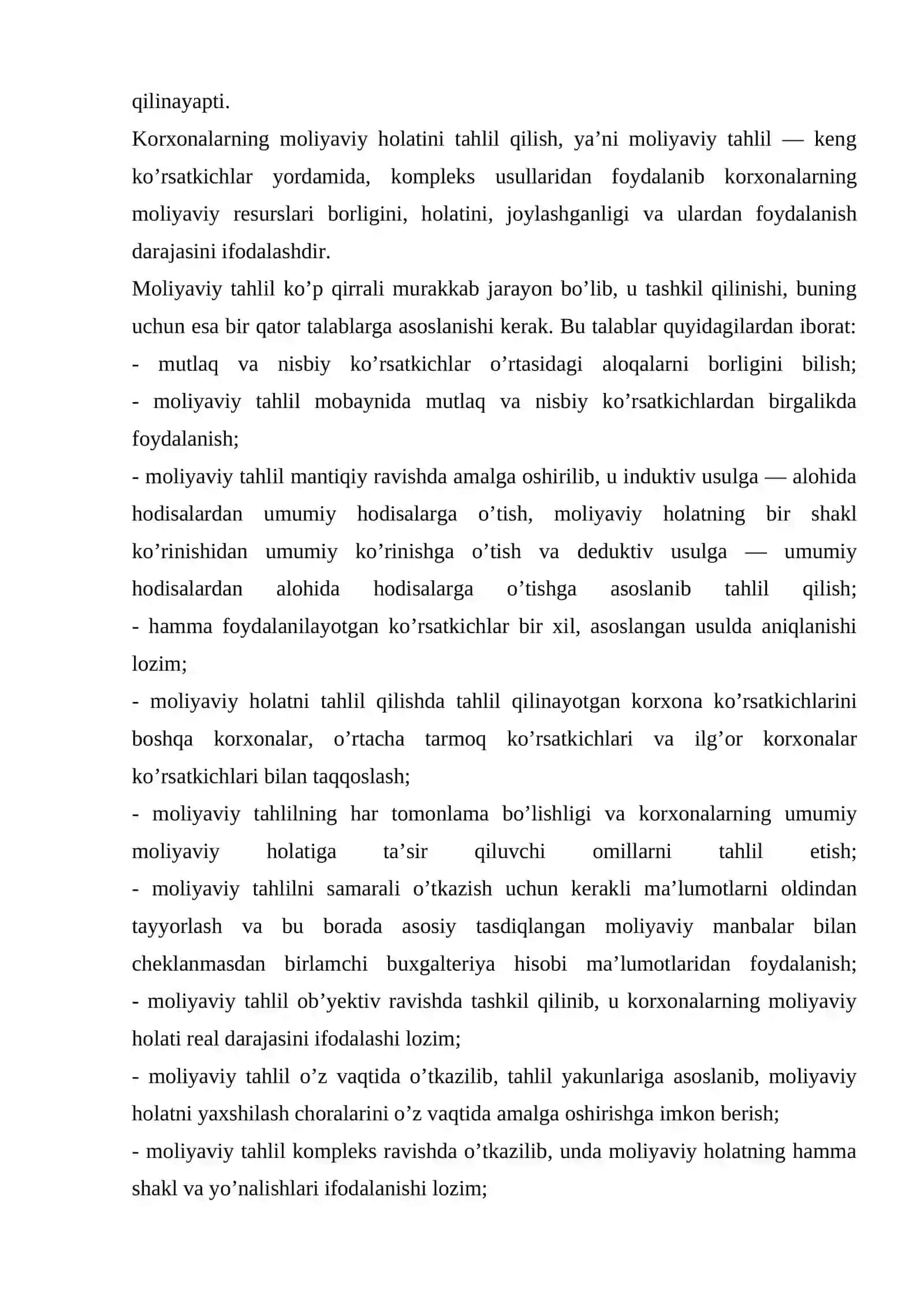 Korxona moliyaviy holatining tahlili 4