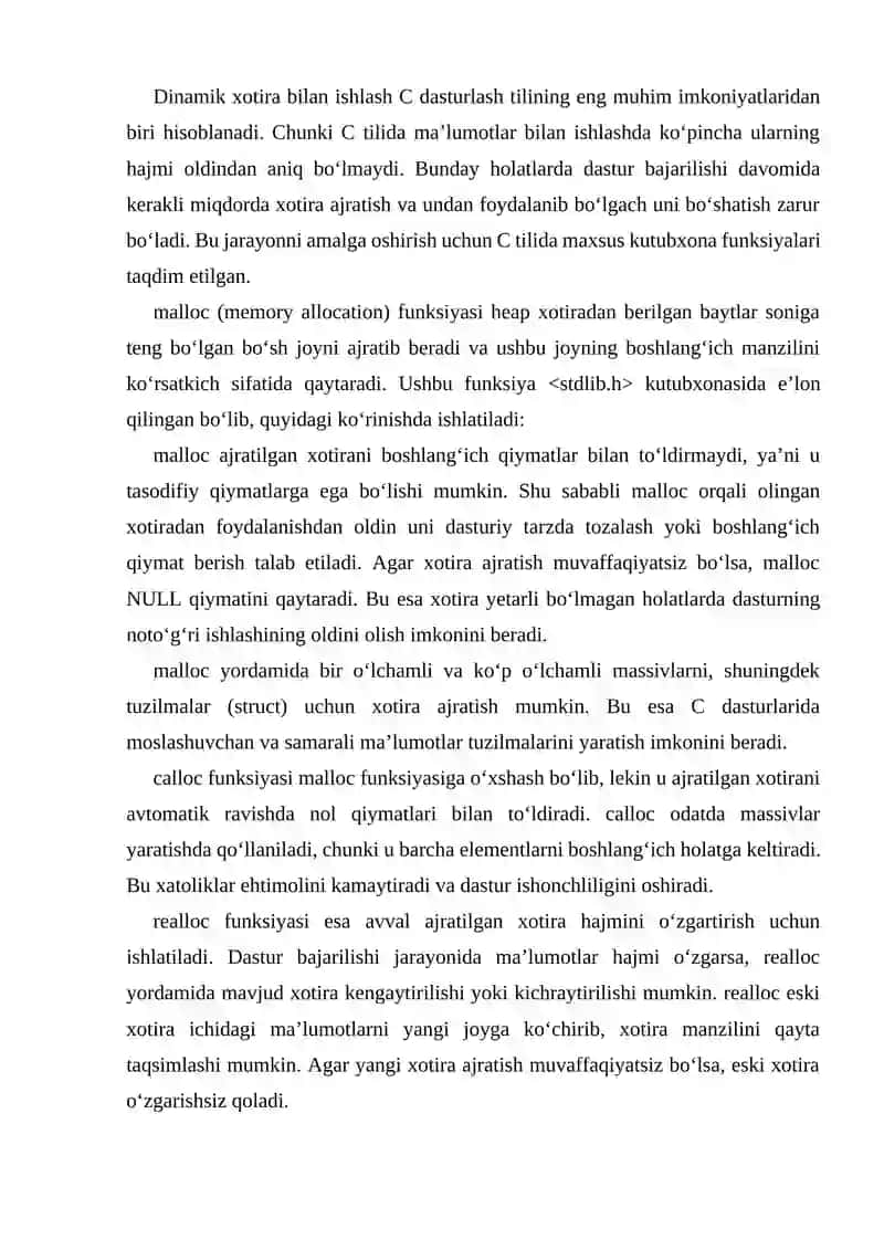 Dinamik xotira bilan ishlash 4