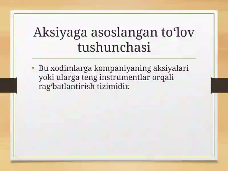 Aksiyaga asoslangan to’lov. 4