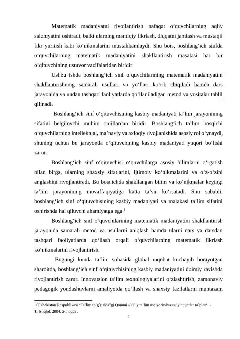 1-2-sinf oʻquvchilarining matematik madaniyatini shakllantirish 4