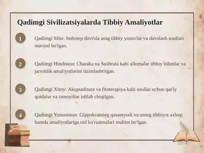 Tibbiyotda Standartlashtirish: Tarixiy Nazarlar 4