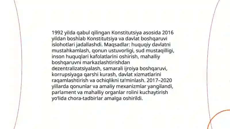 O’ZBEKISTONNING O’ZIGA XOS ISTIQLOL VA TARAQQIYOT YO’LI 4
