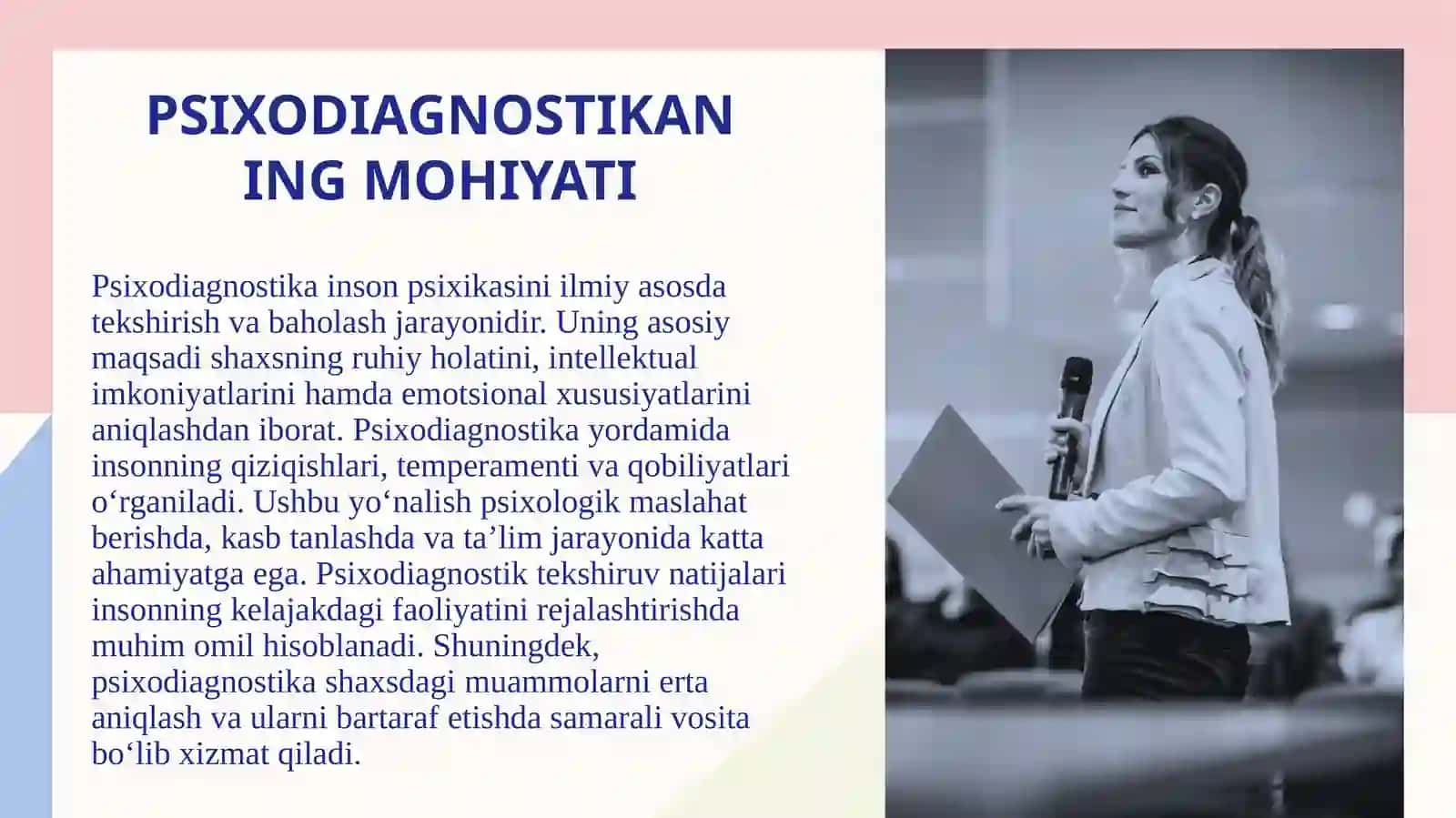 Psixodiagnoʻstikaning umumiy tamoyillari va psixodiagnoʻstik metodlar 4