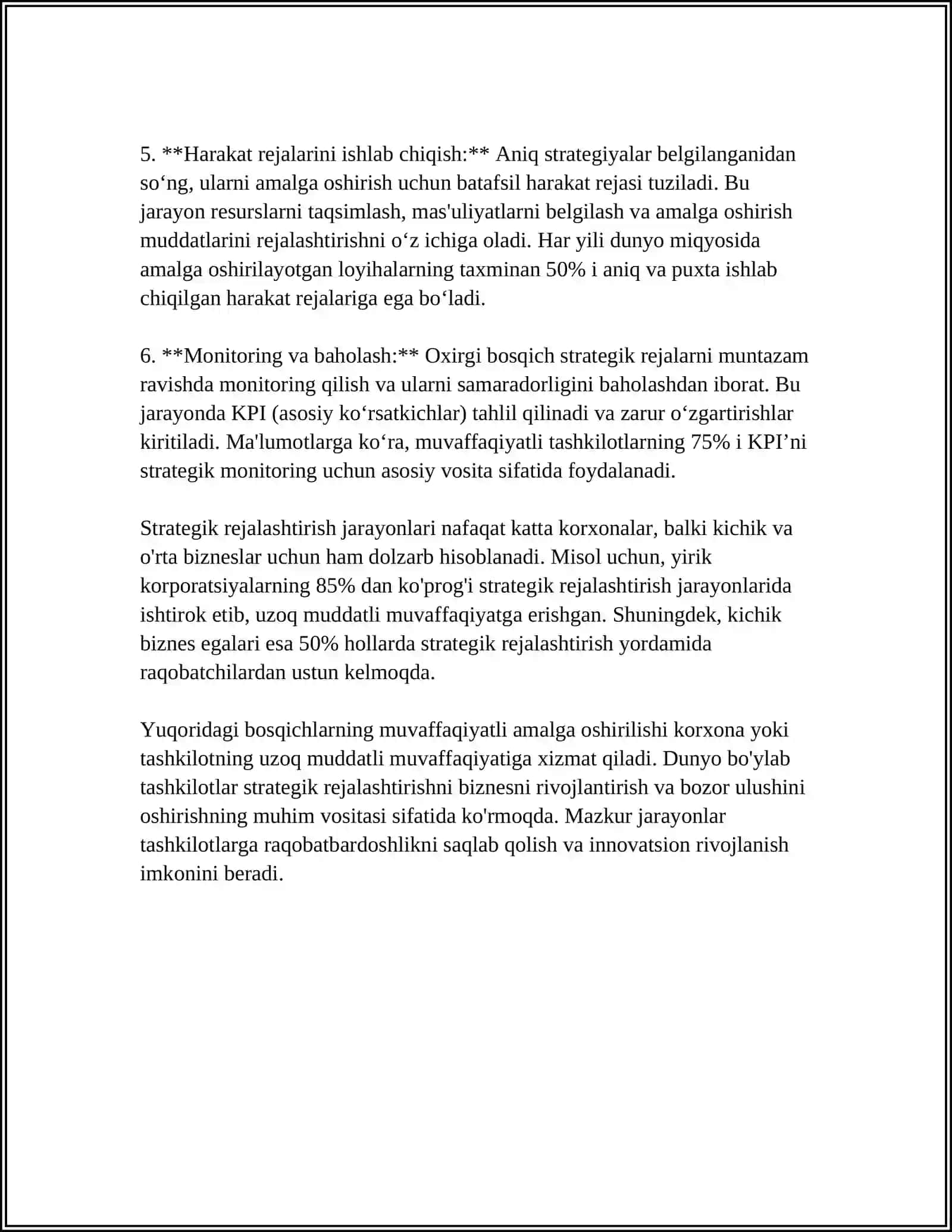 MUSTAQIL ISH Mavzu: SANOAT STRATEGIYALARINING TIPOLOGIYASI 4