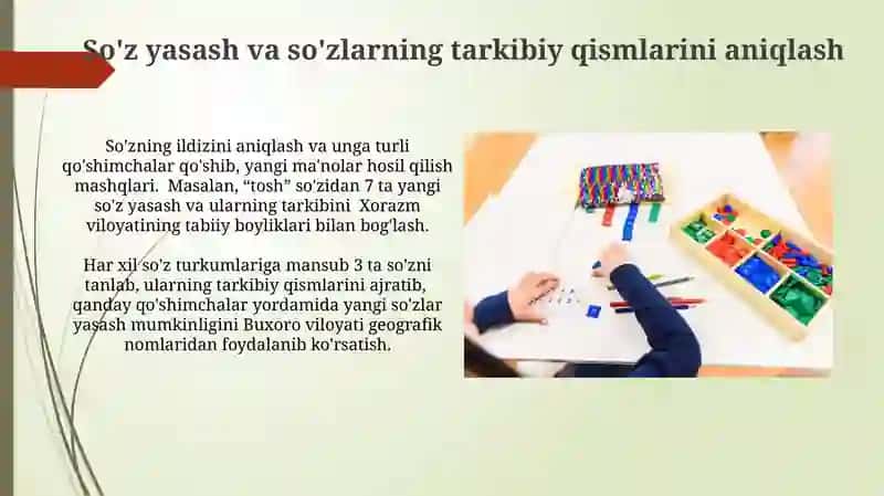 Morfemalarni ajratish va tahlil qilish 4