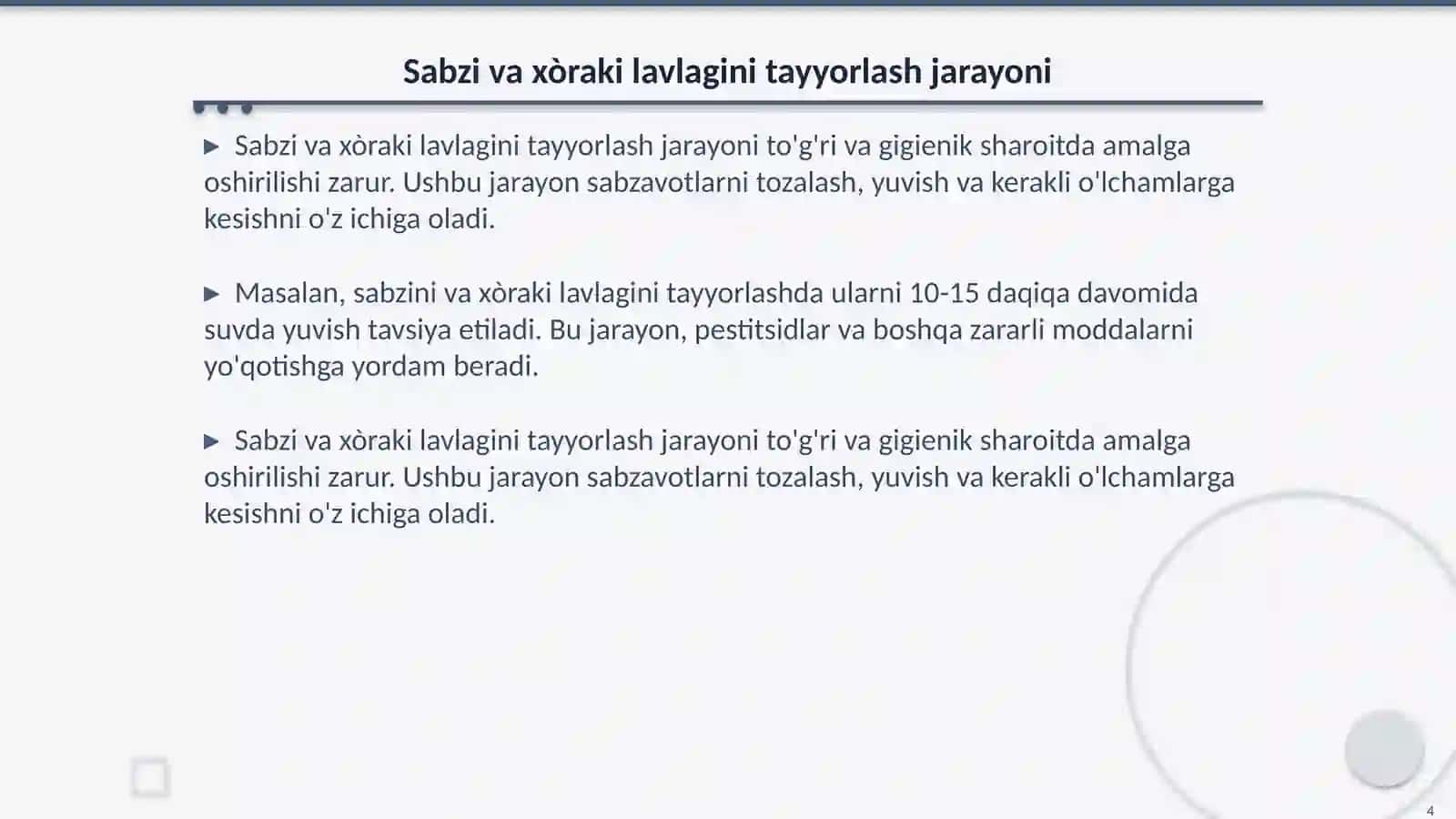 Sabzi va xòraki lavlagini qayta ishlab sharbat olish texnologiyasi 4