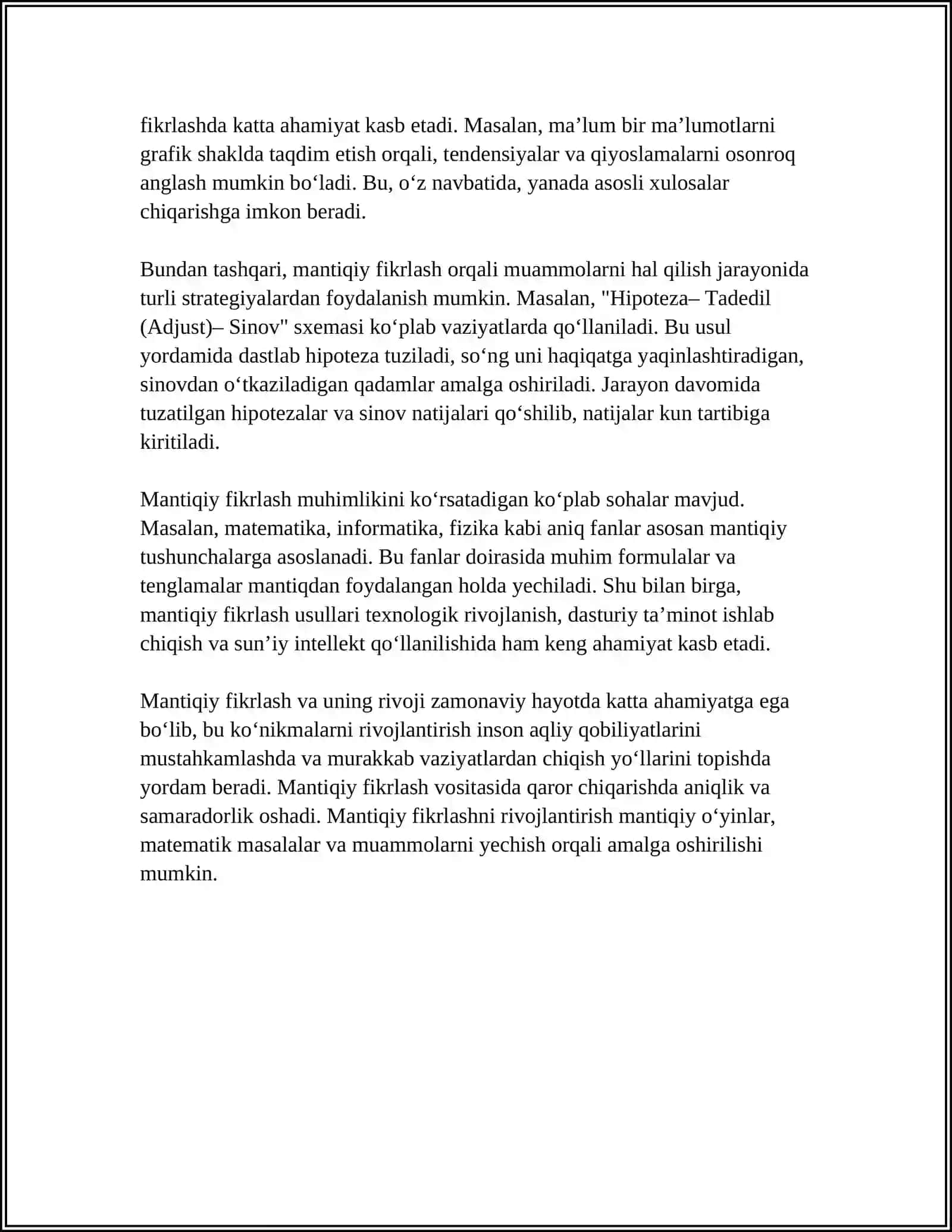 MANTIQIY FIKRLASHNING OMILLARI TALAB VA MEZONLARI 4