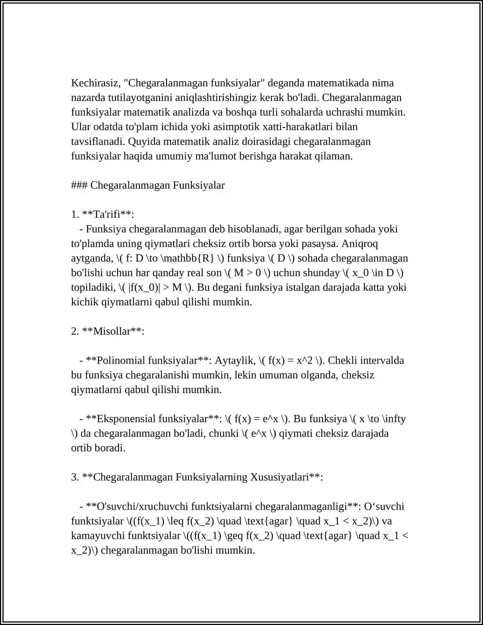 O'ZGARISHI CHEGARALANGAN FUNKSIYALAR 4