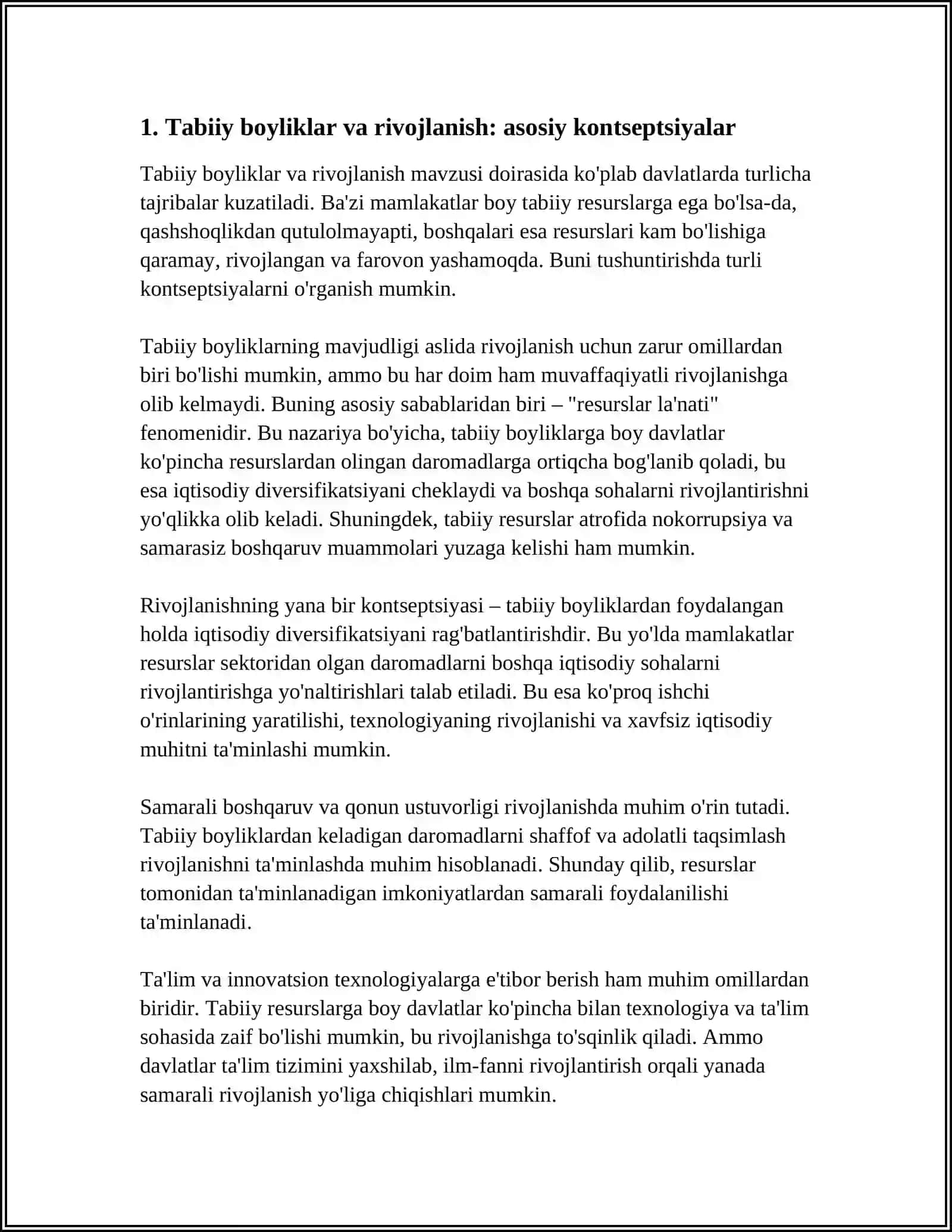 TABBIIY BOYLIKLAR:NEGA BA'ZILAR RIVOJLANIB,BA'ZILAR QASHSHOQLIKKA BOTMOQDA 4