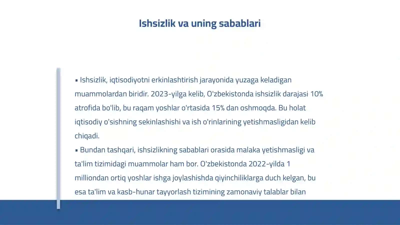 Iqtisodiyotni erkinlashtirish sharoitida ishsizlikni oldini olish chora - tadbirlari 4