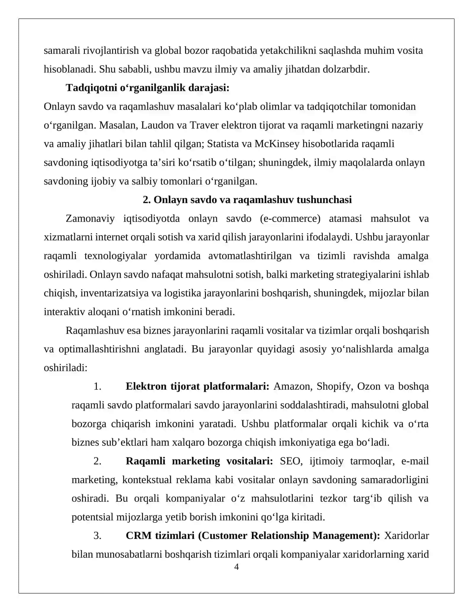 ONLAYN SAVDINI RAQAMLILASHTIRISHNING IJOBIY VA SALBIY TOMONLARI 4