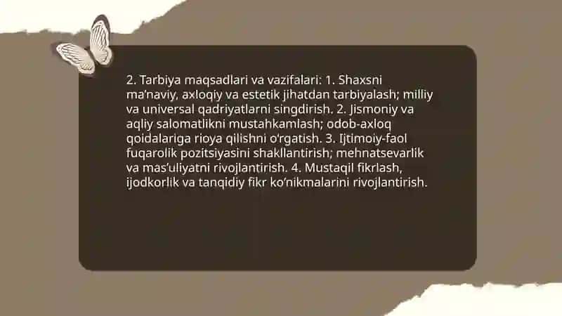 Tarbiya jarayoni va mohiyati 4
