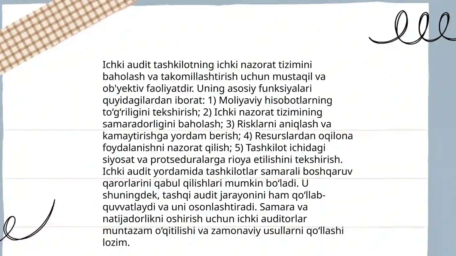 Auditning shakillanishi va turlari 4