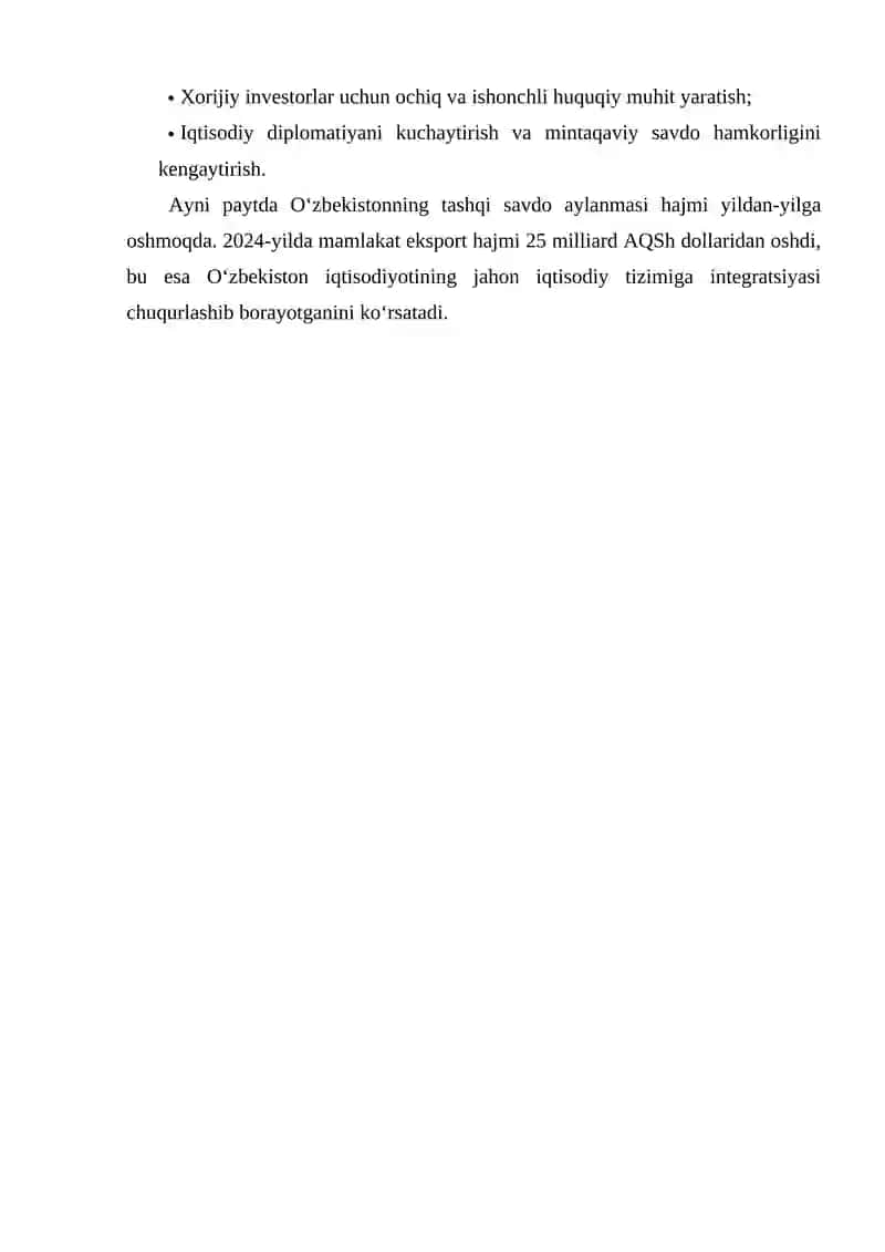 O‘ZBEKISTONNING TASHQI SAVDO SIYOSATI EVOLYUTSIYASI 4