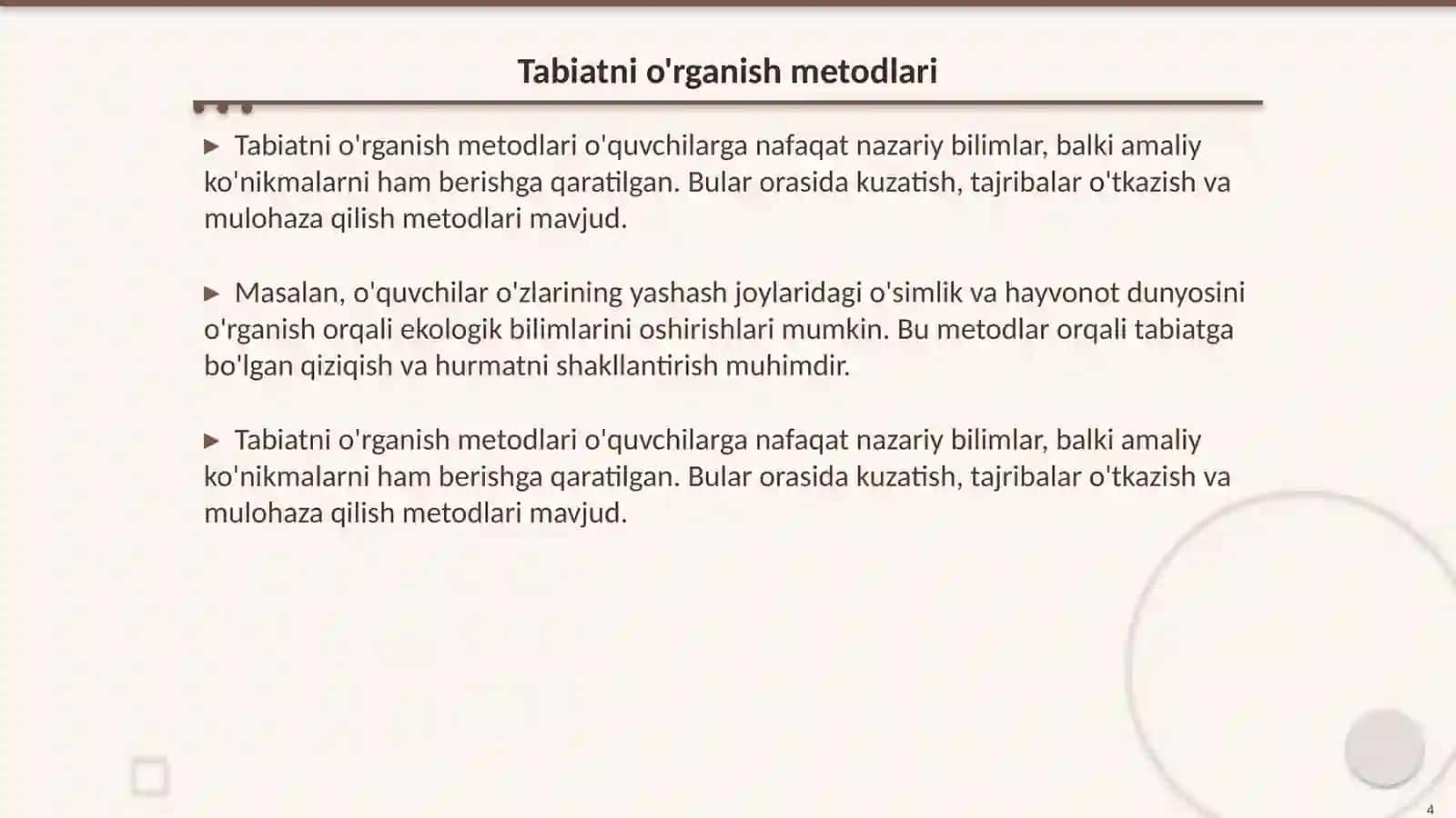 Inovatsion texnologiyalar asosida tabiat bilan tanishtrish mashg'ulotlarni ijodiy tashkil etish 4