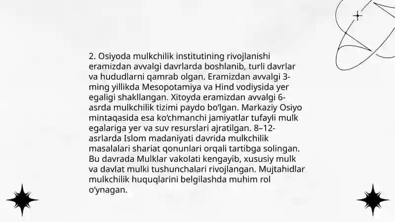 Mulkchilik instituti rivojlanishining yevropa va osiyo mamlakatlarida tarkib topgan yolari 4
