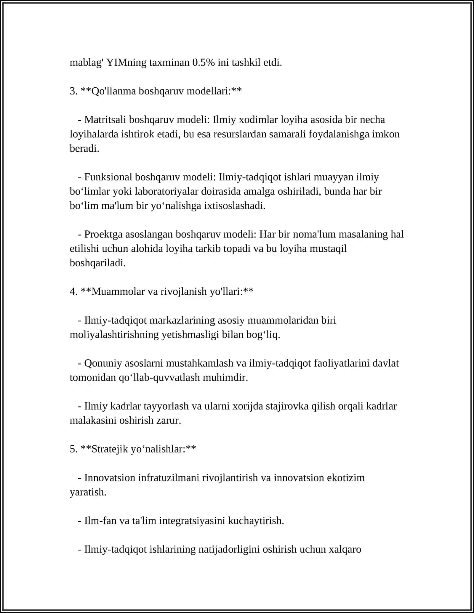 YOL HARAKATI XAVFSIZLIGIGA OID ILMIY TADQIQOT MARKAZLARI 4