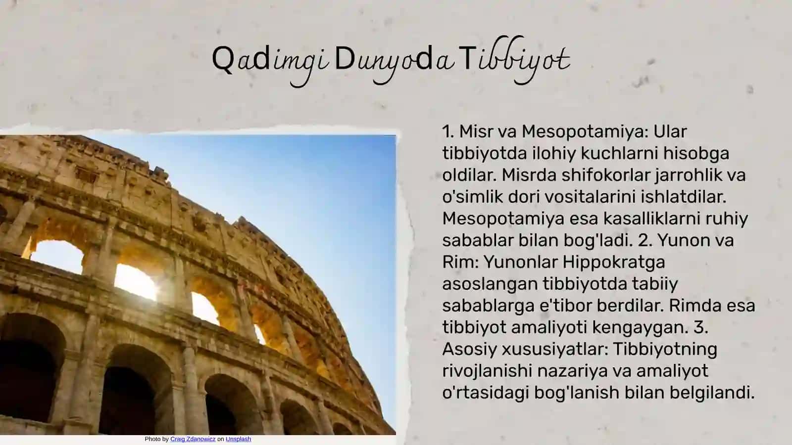 Jahon tibbiyoti tarixini davri 4