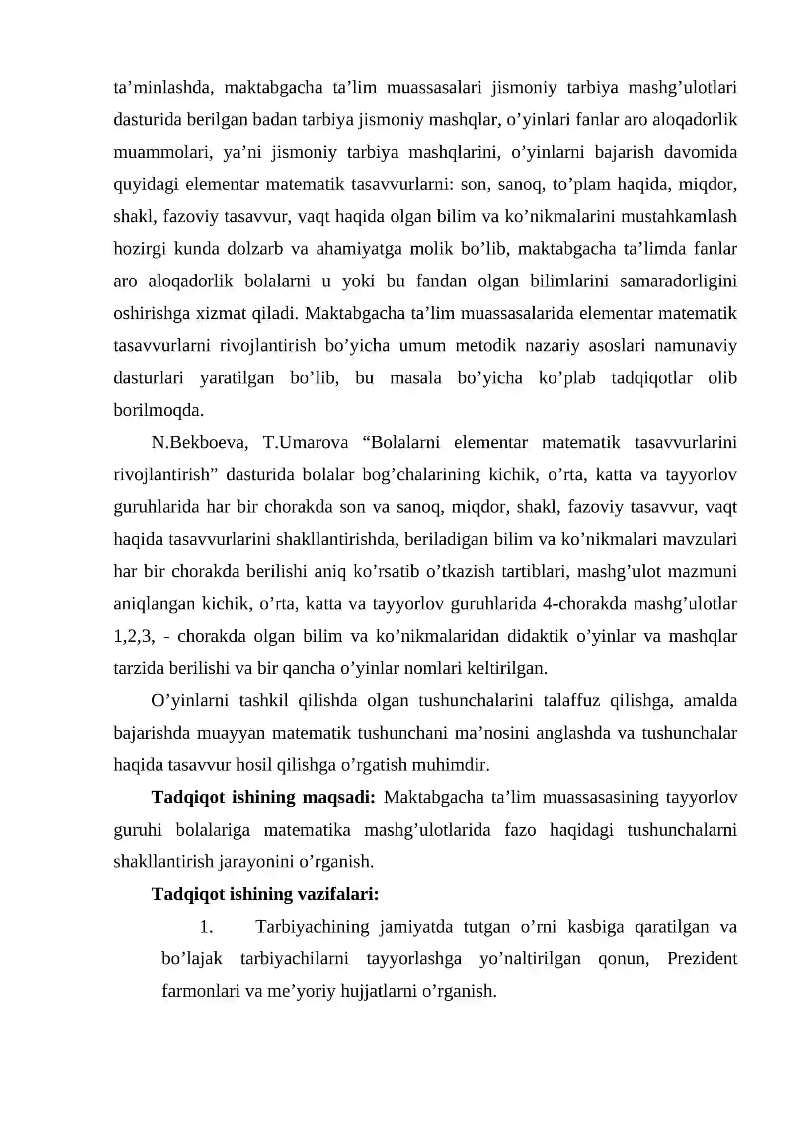 MAKTABGACHA TAʼLIM TASHKILOTLARIDA BOLALARNI MATEMATIK BILIMLARIGA QOʻYILADIGAN MINIMAL TALABLAR 4